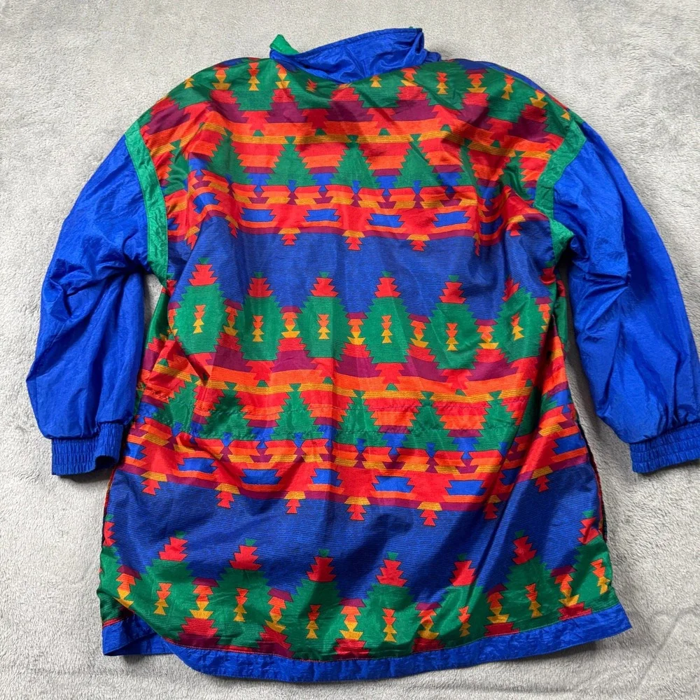 Lady‎ Lavon Windbreaker Jacket Women 1X Multicolor Vintage Southwestern Zip